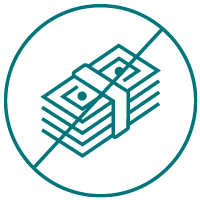 No minimum balance icon