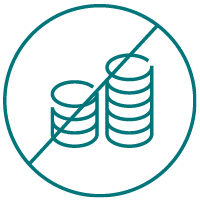 No monthly fees icon